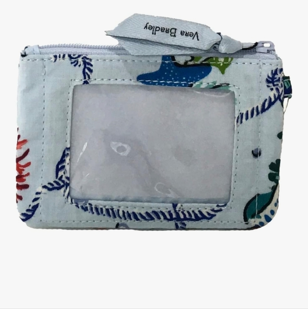 Vera Bradley Anchors Away Zip ID Case New